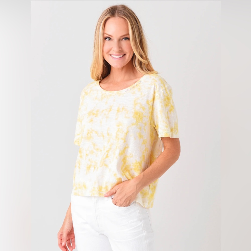 Loveshackfancy Calix Tee Lemon Drop Sz Xs - image 3